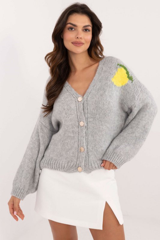 Sweter Damski Model MI-SW-2108.92 Grey - Italy Moda