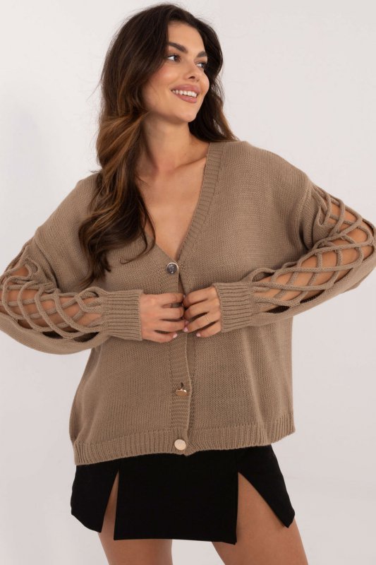 Sweter Damski Model MI-SW-2908.28 Dark Beige - Italy Moda