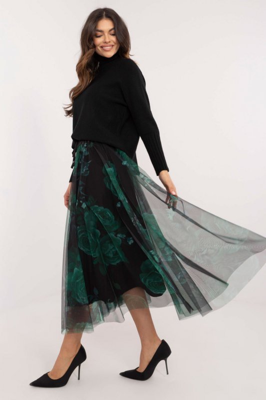 Spódnica Model DHJ-SD-19981-3.16 Black/Green - Italy Moda