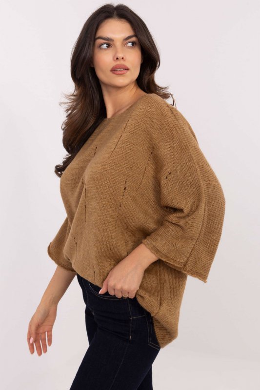 Sweter Damski Model DHJ-SW-9314.04P Camel - Italy Moda