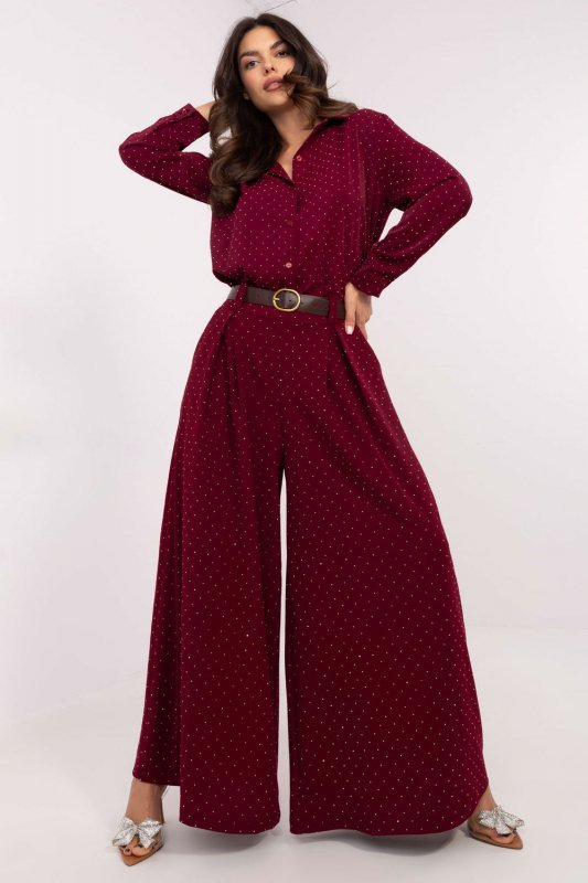 Spodnie Damskie Model DHJ-SP-19963.47 Bordo - Italy Moda
