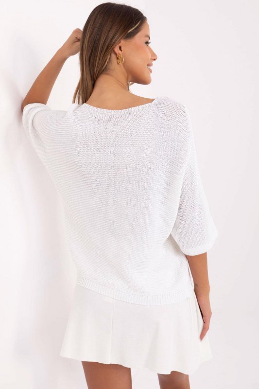 Sweter Damski Model MI-SW-2101.06 Ecru - Italy Moda