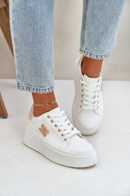 Buty Sportowe Model Temittes YH37 White/Beige - Step in style
