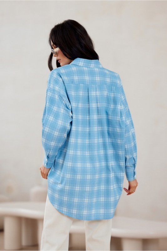 Koszula Damska Model Olly BLU0198-A30 Blue - Roco Fashion