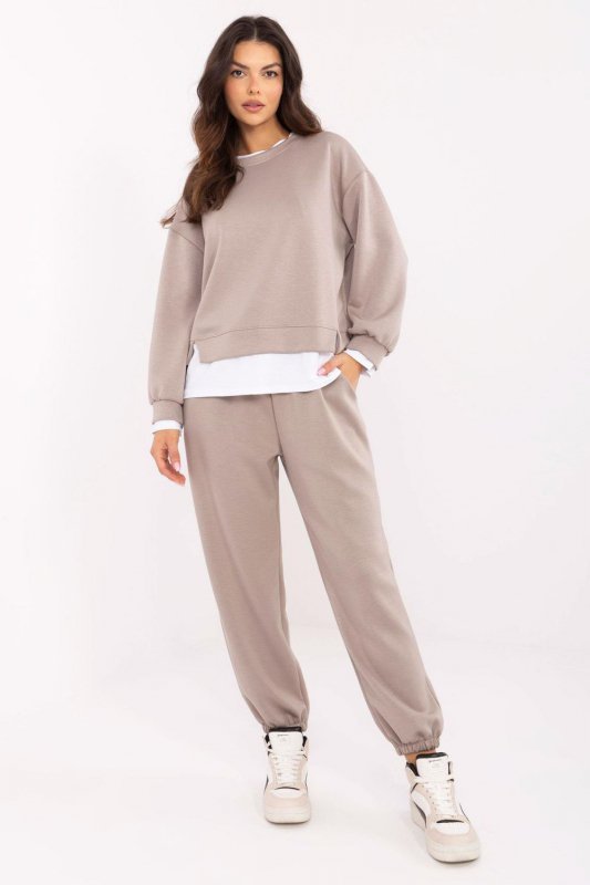 Spodnie Komplet Model MI-KMPL-A6097.23P Dark Beige - Italy Moda