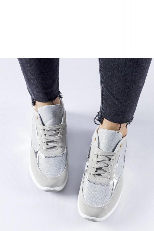 Szare brokatowe sneakersy Roganzuolo - Solea