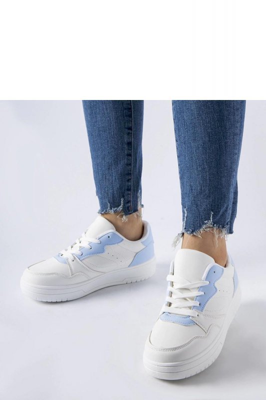 Białe sneakersy z niebieskim akcentem Fournie - Solea