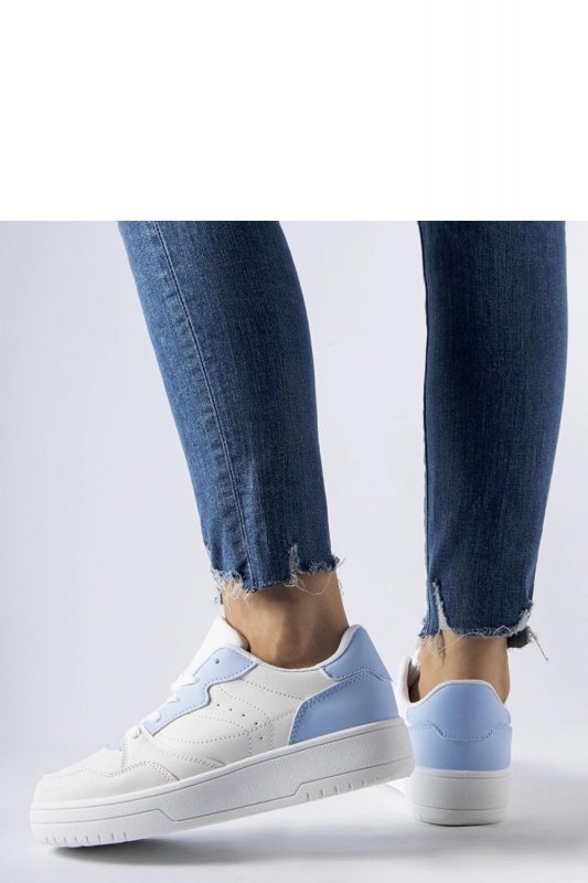 Białe sneakersy z niebieskim akcentem Fournie - Solea
