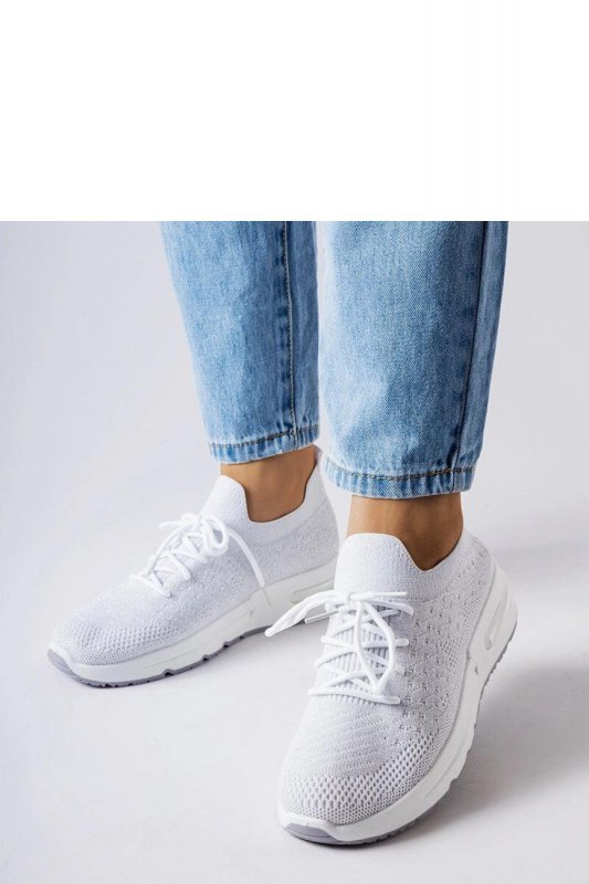 Białe sneakersy zdobione srebrną nitką Randolph - Solea