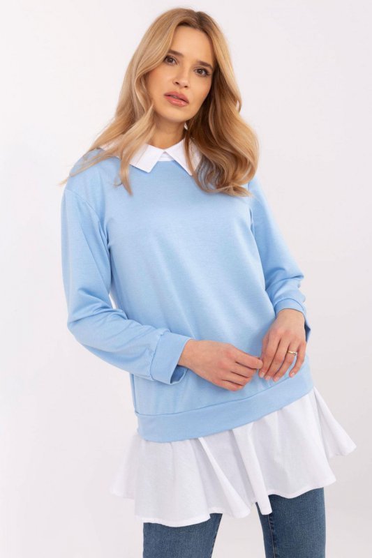 Bluzka Model MI-BZ-A5997.49 Light Blue - Italy Moda