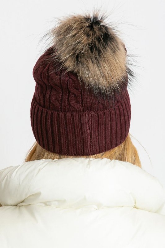 Czapka Model AT-CZ-173501.44 Bordo - AT