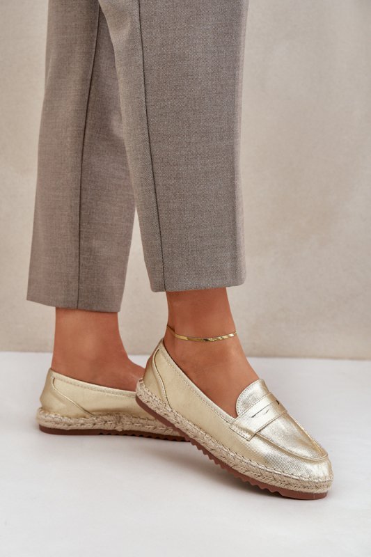 Espadryle Model Shilova LT33-01 Gold - Step in style