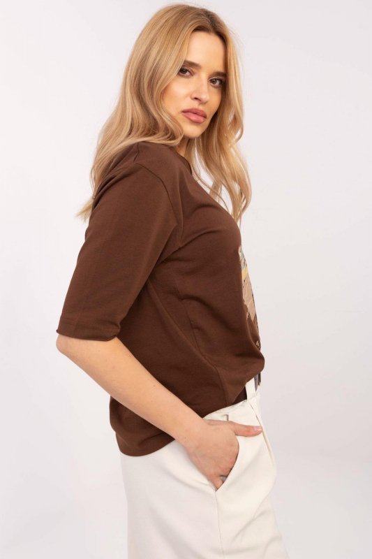 Bluzka Model CLM-BZ-0119.36 Brown - Factory Price
