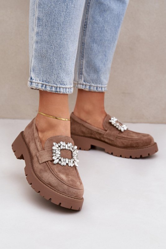 Mokasyny Model Valiana JH23-61 Dark Beige - Step in style