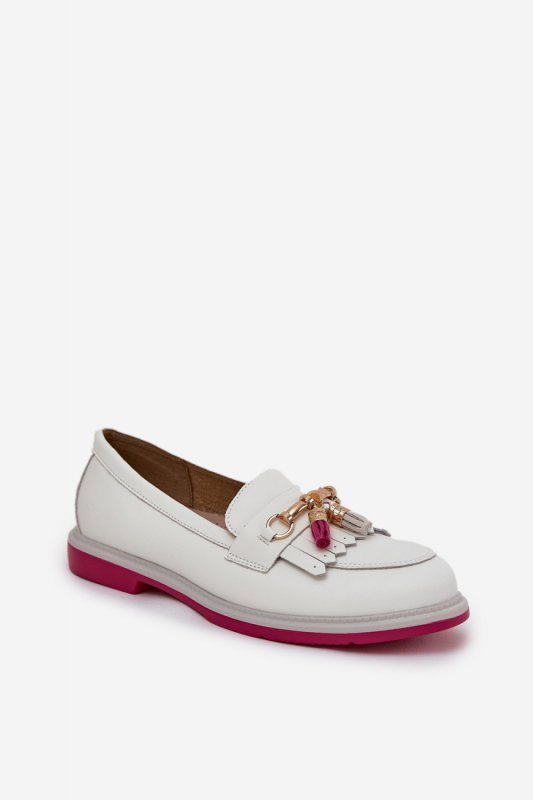 Mokasyny Model S.Barski LR51-768 White - Step in style