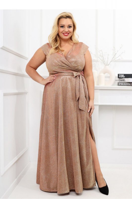 Sukienka Model Amanda Lux 02024. Dark Gold - With You