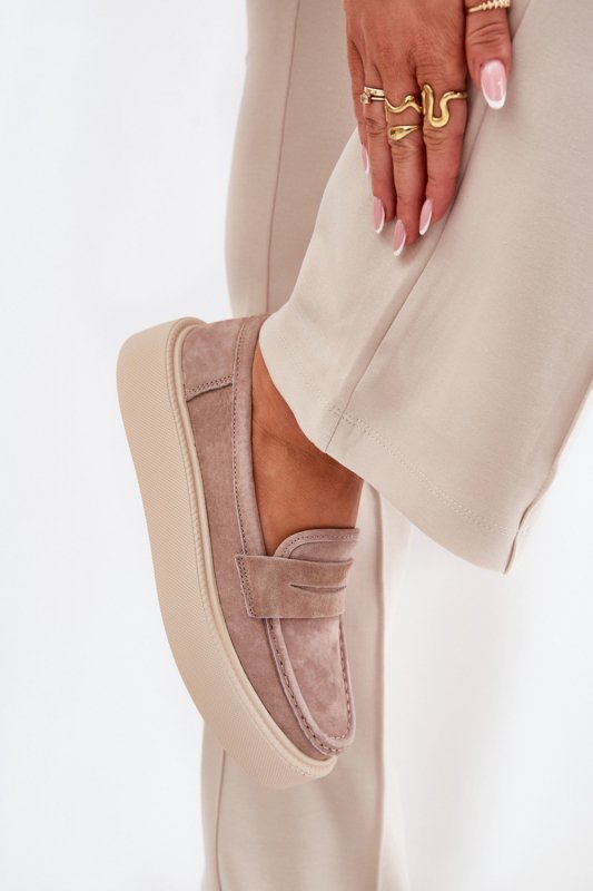 Mokasyny Model Vinceza 79535 Beige - Step in style