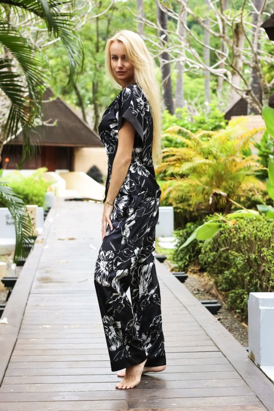 Piżama Komplet Model Alicudi satyna Glamour - Kalimo