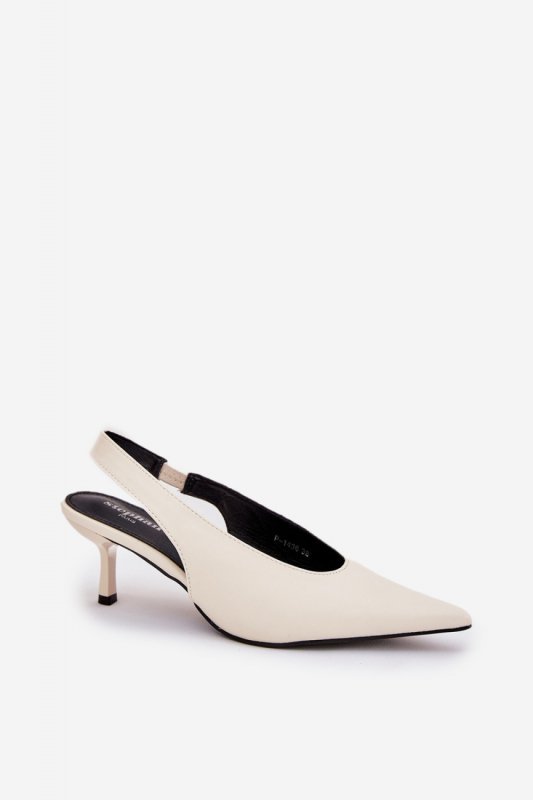 Szpilki Model Aricandia P-1436 Ecru - Step in style