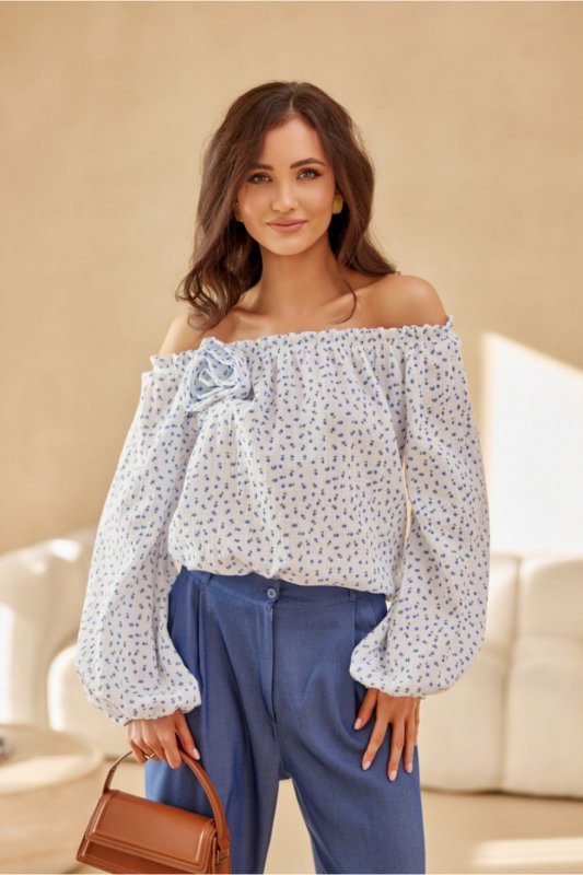 Bluzka Model Lima BLU0207-04K White - Roco Fashion