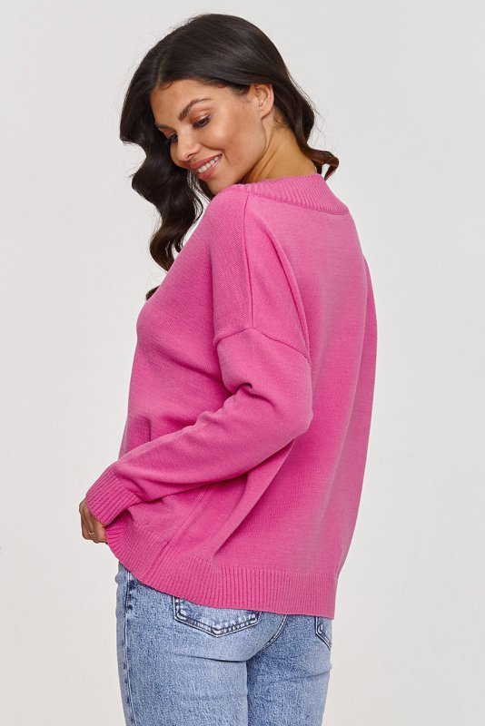 Sweter Damski Model S158 Baby Pink - Makadamia