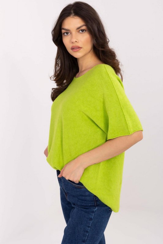 Sweter Damski Model MO-SW-0703.63 Limonka - Italy Moda