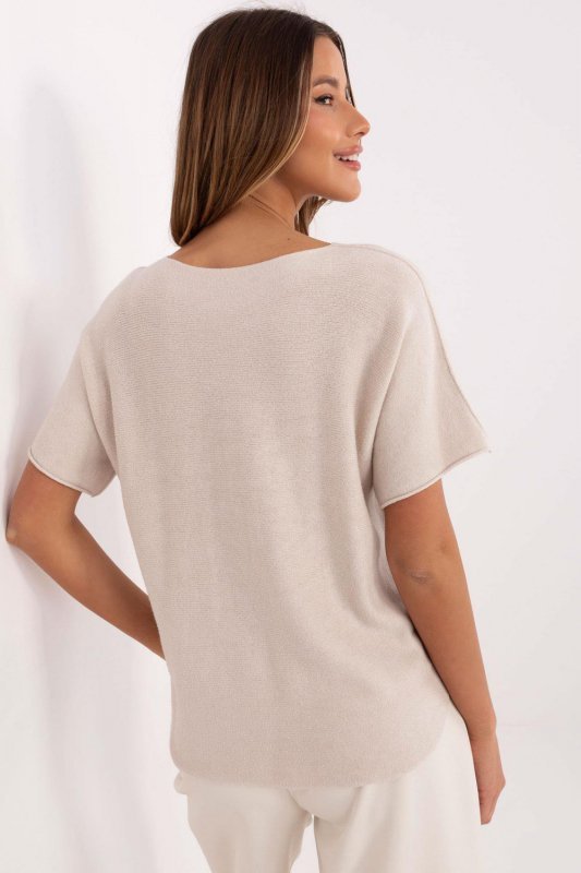 Sweter Damski Model MO-SW-0702.36 Beige - Italy Moda