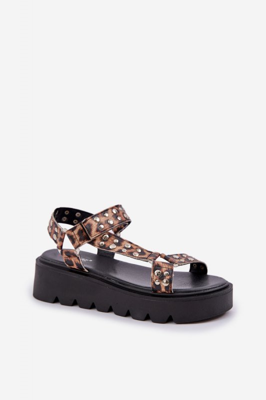 Sandały Model Tatellia Al19 Brown Panterka - Step in style