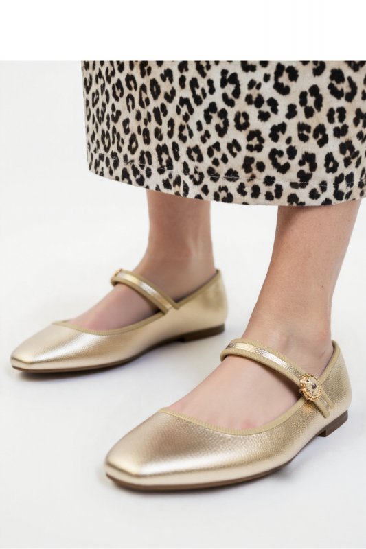 Damskie Baleriny VINTAGE CHARM ? GOLD - Inello