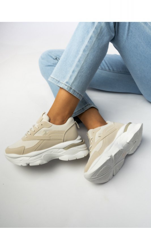Damskie Sneakersy ZIRANA BEIGE - Inello