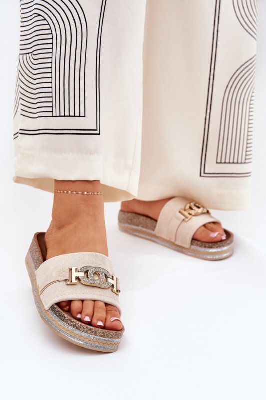 Sandał Klapki Model Eanes M530 Beige - Step in style