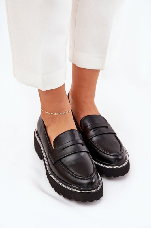Mokasyny Model Wilamla 100-368 Black Skóra - Step in style