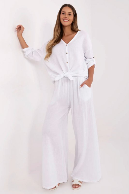 Spodnie Damskie Model MI-SP-2563.84 White - Italy Moda