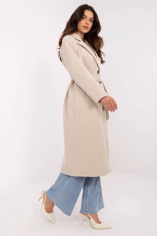 Płaszcz Damski Model MO-PL-1804.00 Beige - Italy Moda