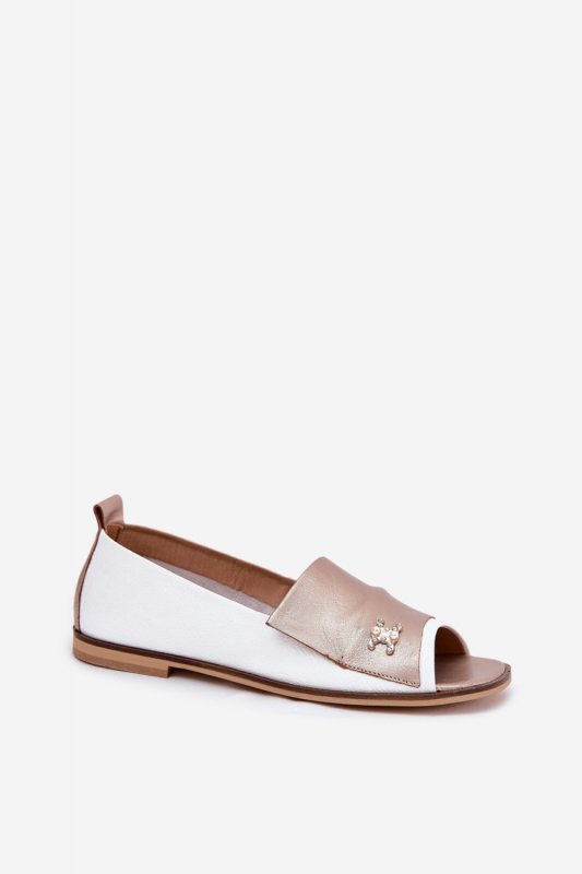 Baleriny Model Zazoo 1865 White/Gold - Step in style