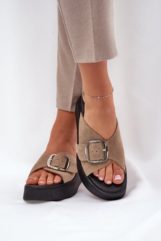 Sandał Klapki Model Zazoo 3019 Beige - Step in style
