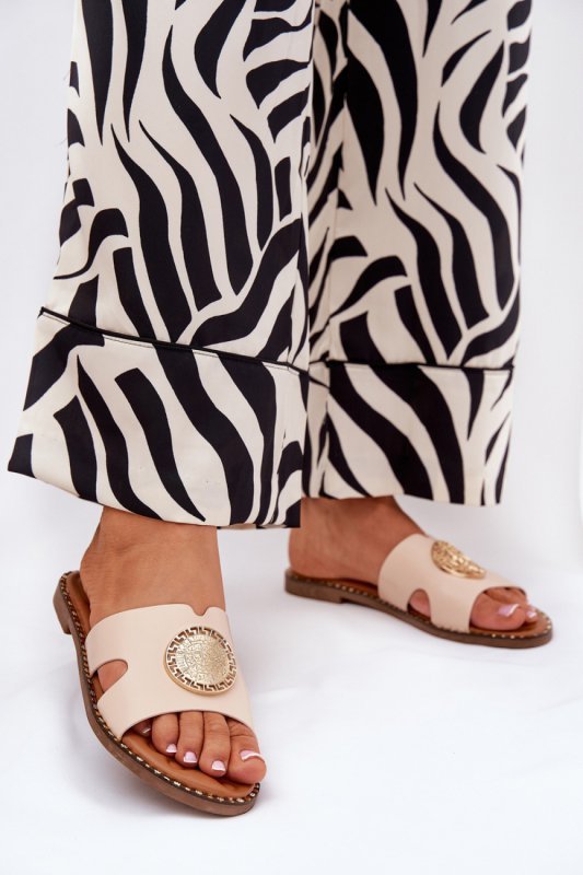 Sandał Klapki Model Oferry L2857 Beige - Step in style