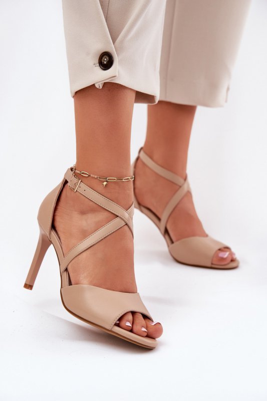 Sandały Model Sergio Leone SK432 Dark Beige - Step in style