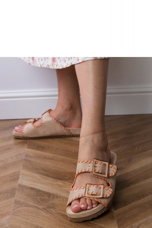Sandał Klapki Model Kim GQ8-050 Beige - PRIMO