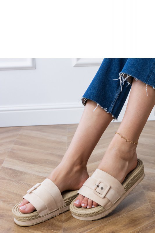 Sandał Klapki Model Lunda LOLO28 Beige - PRIMO