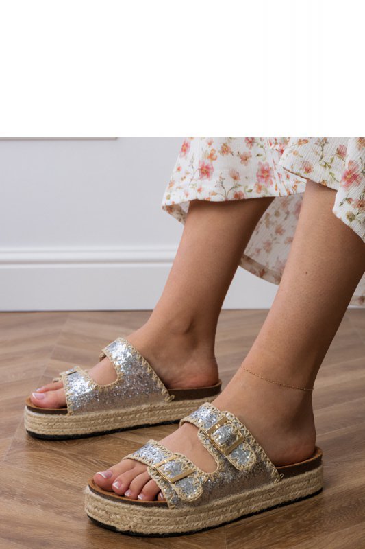Sandał Klapki Model Induri X5-382 Silver - PRIMO