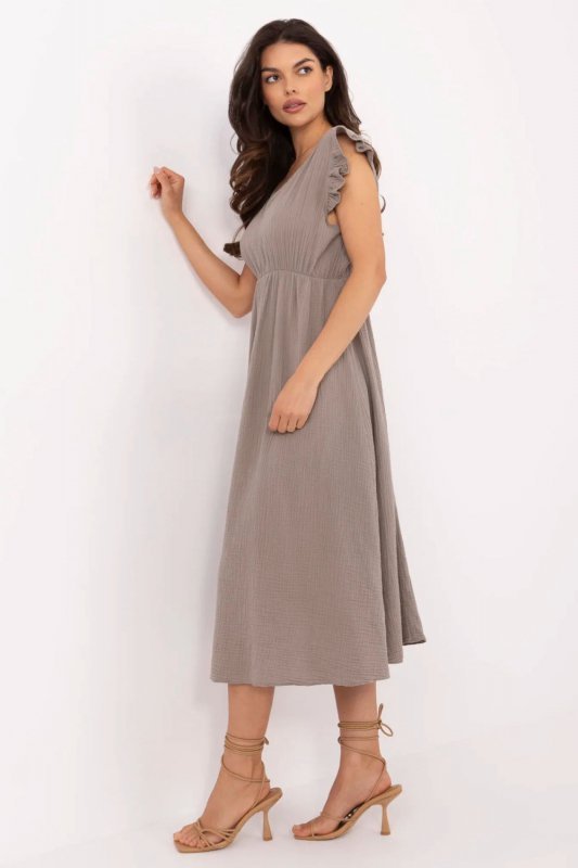 Sukienka Model MI-SK-122126.77 Dark Beige - Italy Moda