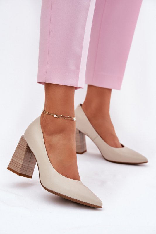 Czółenka Model Gregosa 25PB24-8691 Beige - Step in style