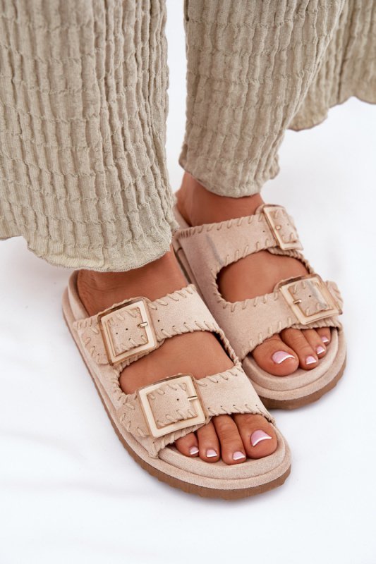 Sandał Klapki Model Visley G474 Beige - Step in style