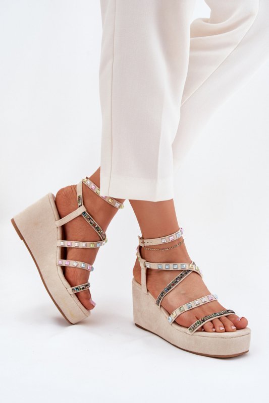 Sandały Model Lunara JH399 Beige - Step in style