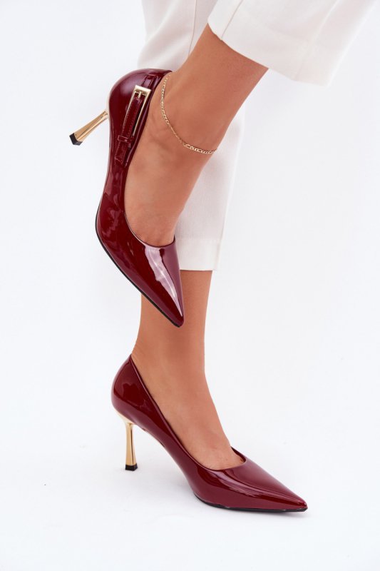 Szpilki Model Mivira LE137P Bordo - Step in style
