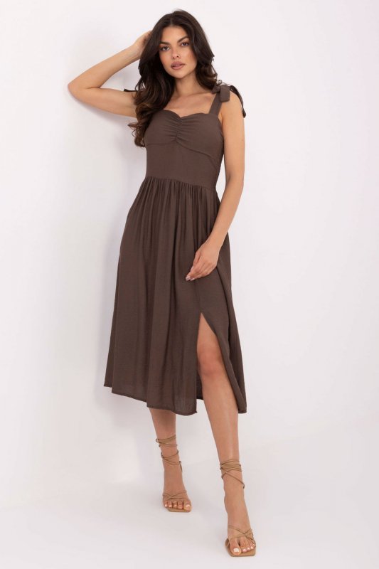 Sukienka Model MI-SK-A1830.69 Dark Brown - Italy Moda