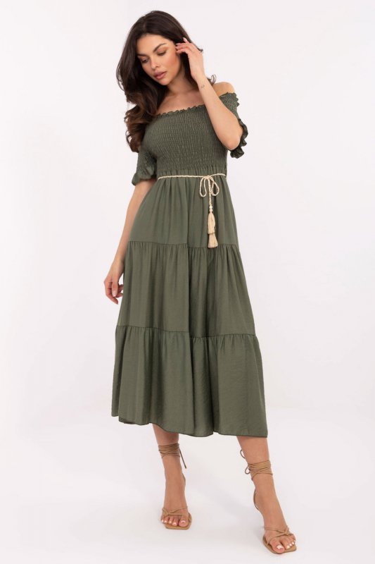 Sukienka Model MI-SK-A2609.96 Khaki - Italy Moda