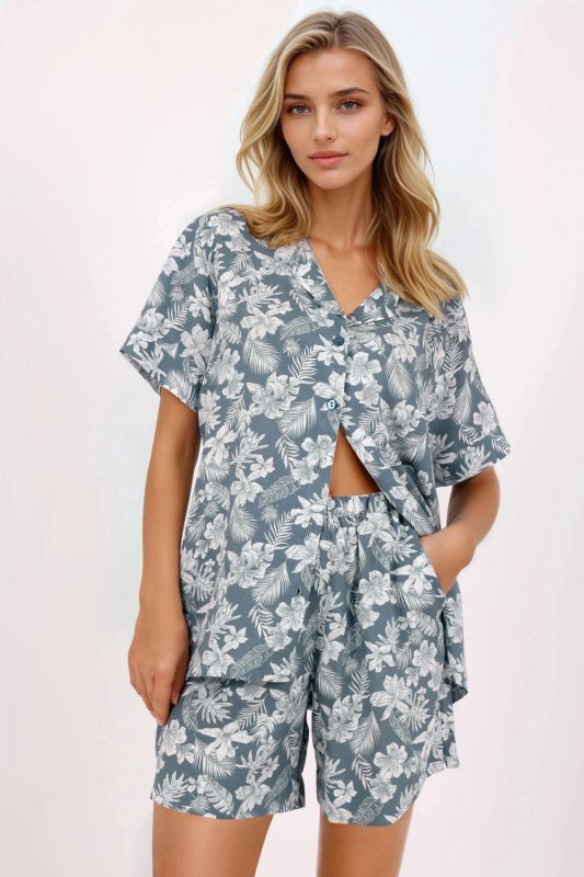Piżama Damska Model Stylish Embrace Green - Momenti Per Me