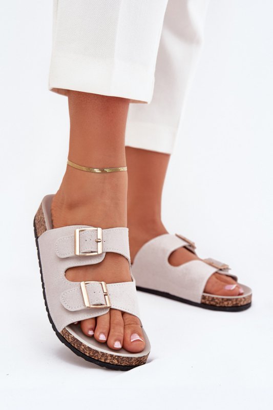 Sandał Klapki Model Lunera 7902 Grey - Step in style